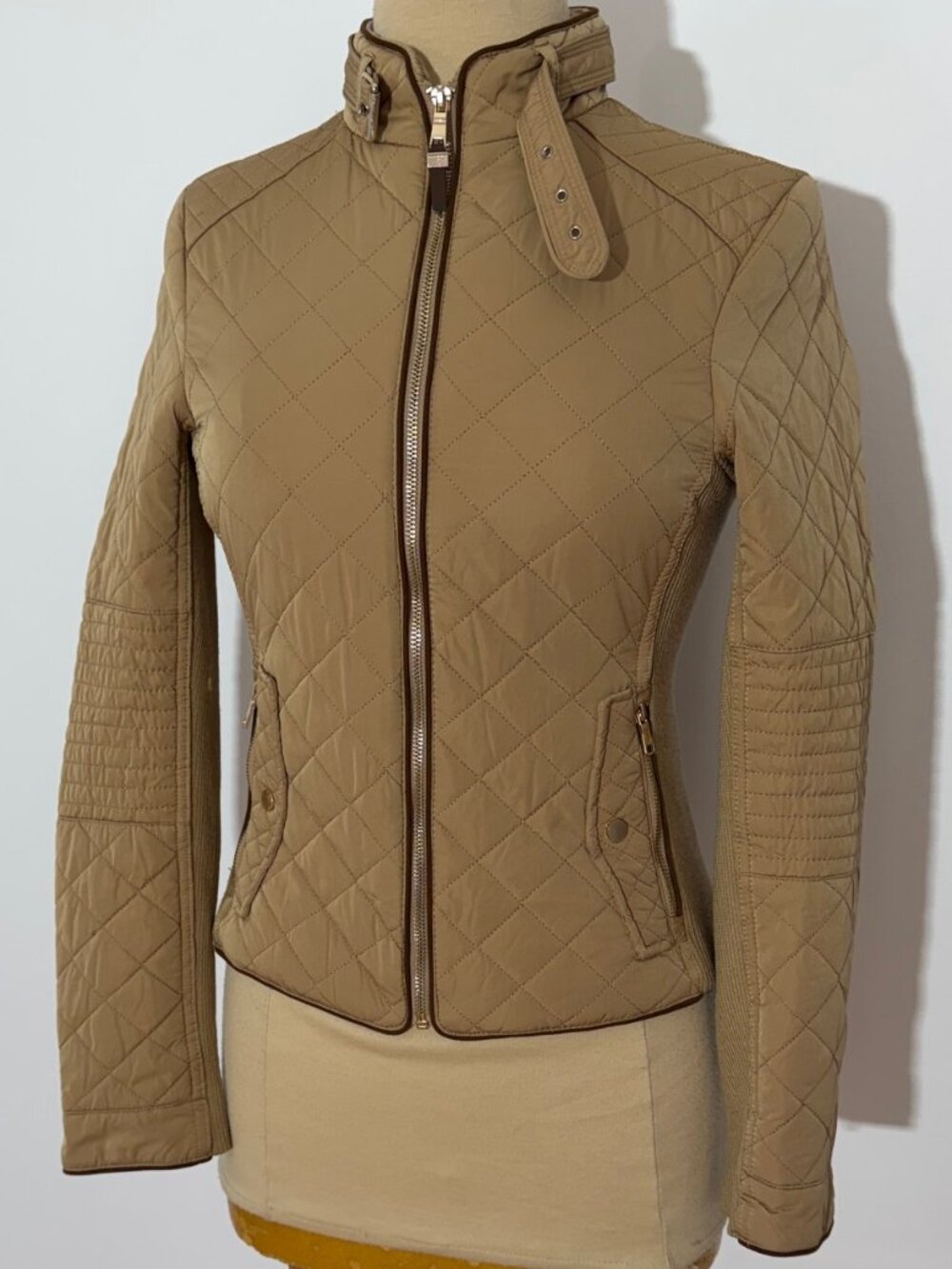 Zara Woman Diamond Quilted Slim Fit Jacket